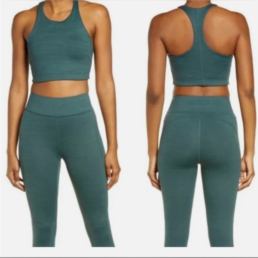 Outdoor Voices Green High Neck Racerback S Sports Bra Cropped Top Tank‎ Top